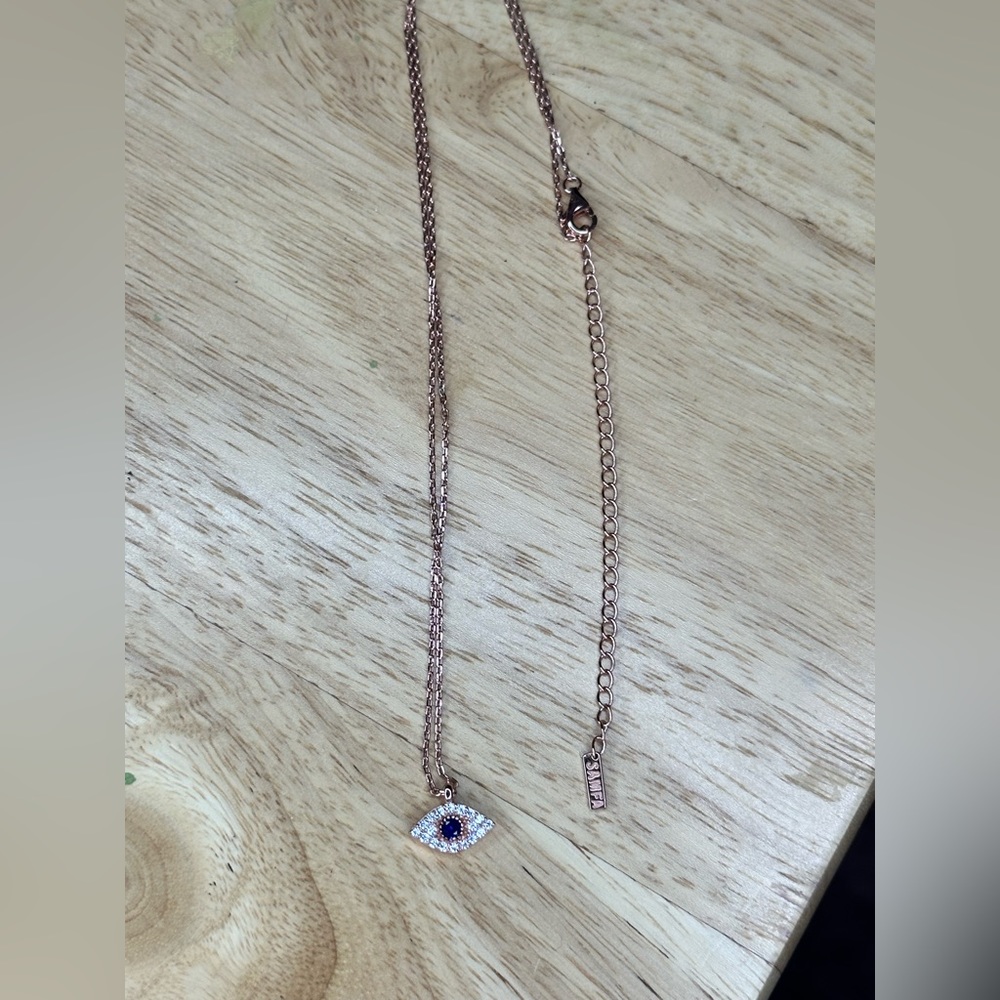 ✨2X Host Pick✨Sapphire Evil Eye Necklace- Rose Gold - Picture 9 of 11